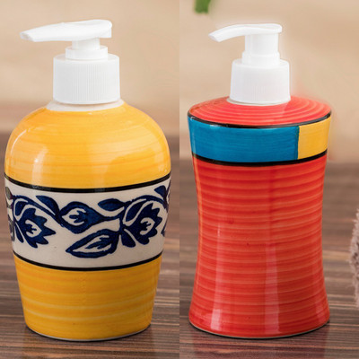 

Sforzi Ceramic soap dispenser combo 250 ml Lotion, Shampoo, Soap Dispenser(Multicolor)