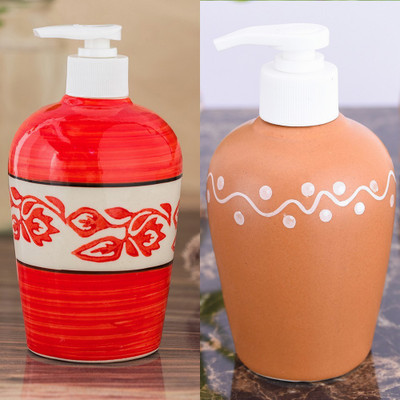 

Sforzi Ceramic soap dispenser combo 250 ml Lotion, Shampoo, Soap Dispenser(Multicolor)