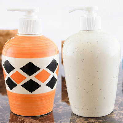 

Sforzi Ceramic soap dispenser combo 700 ml Lotion, Shampoo, Soap Dispenser(Multicolor)