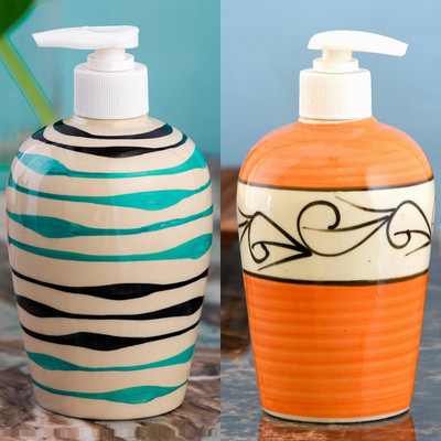 

Sforzi Ceramic soap dispenser combo 450 ml Lotion, Shampoo, Soap Dispenser(Multicolor)