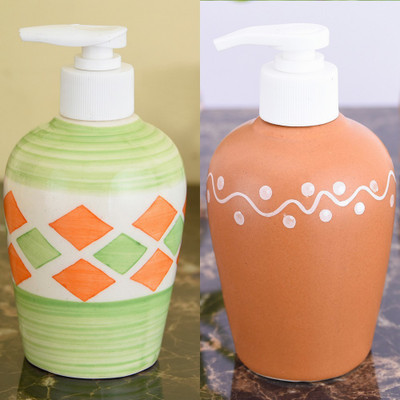 

Sforzi Ceramic soap dispenser combo 250 ml Lotion, Shampoo, Soap Dispenser(Multicolor)