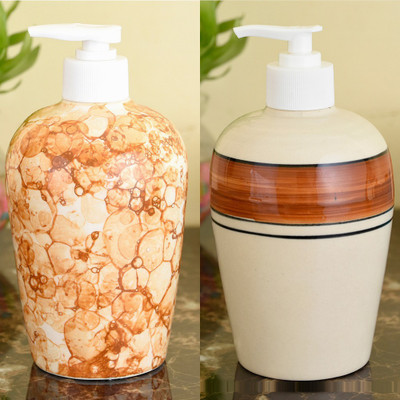 

Sforzi Ceramic soap dispenser combo 450 ml Lotion, Shampoo, Soap Dispenser(Multicolor)