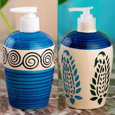 

Sforzi Ceramic soap dispenser combo 450 ml Lotion, Shampoo, Soap Dispenser(Multicolor)