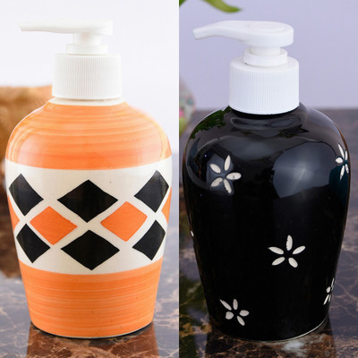 

Sforzi Ceramic soap dispenser combo 250 ml Lotion, Shampoo, Soap Dispenser(Multicolor)