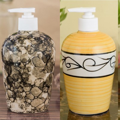 

Sforzi Ceramic soap dispenser combo 450 ml Lotion, Shampoo, Soap Dispenser(Multicolor)