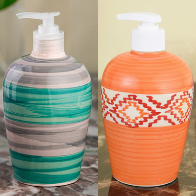 

Sforzi Ceramic soap dispenser combo 450 ml Lotion, Shampoo, Soap Dispenser(Multicolor)
