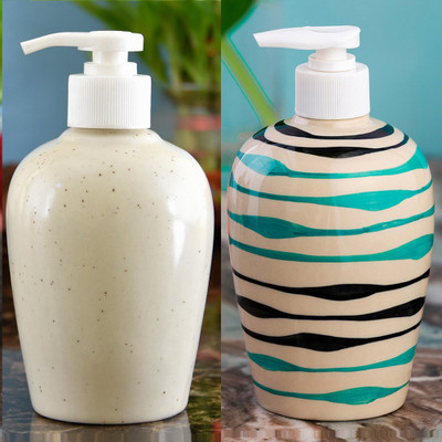 

Sforzi Ceramic soap dispenser combo 700 ml Lotion, Shampoo, Soap Dispenser(Multicolor)