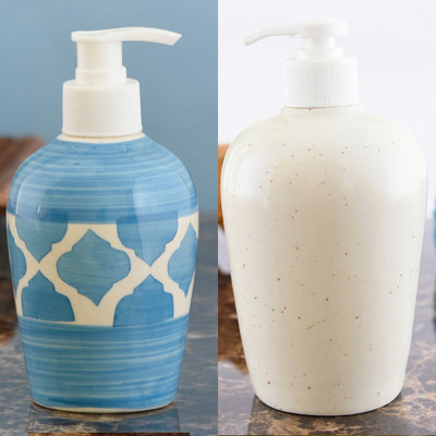 

Sforzi Ceramic soap dispenser combo 700 ml Lotion, Shampoo, Soap Dispenser(Multicolor)