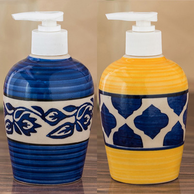 

Sforzi Ceramic soap dispenser combo 250 ml Lotion, Shampoo, Soap Dispenser(Multicolor)