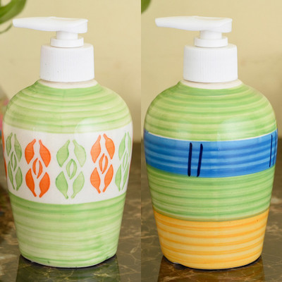 

Sforzi Ceramic soap dispenser combo 250 ml Lotion, Shampoo, Soap Dispenser(Multicolor)