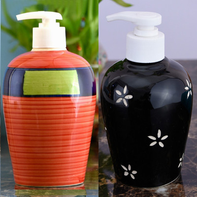 

Sforzi Ceramic soap dispenser combo 700 ml Lotion, Shampoo, Soap Dispenser(Multicolor)