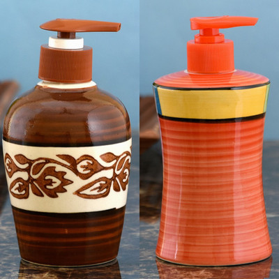 

Sforzi Ceramic soap dispenser combo 250 ml Lotion, Shampoo, Soap Dispenser(Multicolor)
