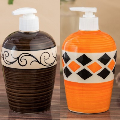 

Sforzi Ceramic soap dispenser combo 450 ml Lotion, Shampoo, Soap Dispenser(Multicolor)