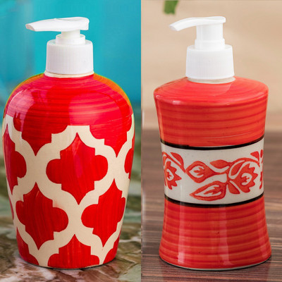 

Sforzi Ceramic soap dispenser combo 700 ml Lotion, Shampoo, Soap Dispenser(Multicolor)