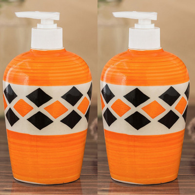 

Sforzi Ceramic soap dispenser combo 450 ml Lotion, Shampoo, Soap Dispenser(Multicolor)