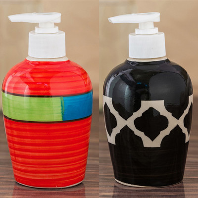 

Sforzi Ceramic soap dispenser combo 250 ml Lotion, Shampoo, Soap Dispenser(Multicolor)