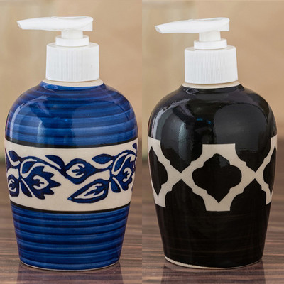 

Sforzi Ceramic soap dispenser combo 250 ml Lotion, Shampoo, Soap Dispenser(Multicolor)