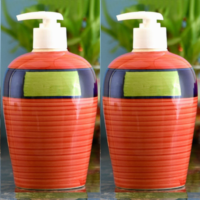 

Sforzi Ceramic soap dispenser combo 450 ml Lotion, Shampoo, Soap Dispenser(Multicolor)