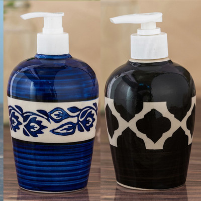 

Sforzi Ceramic soap dispenser combo 700 ml Lotion, Shampoo, Soap Dispenser(Multicolor)