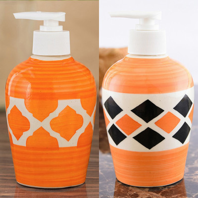 

Sforzi Ceramic soap dispenser combo 250 ml Lotion, Shampoo, Soap Dispenser(Multicolor)
