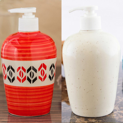 

Sforzi Ceramic soap dispenser combo 450 ml Lotion, Shampoo, Soap Dispenser(Multicolor)