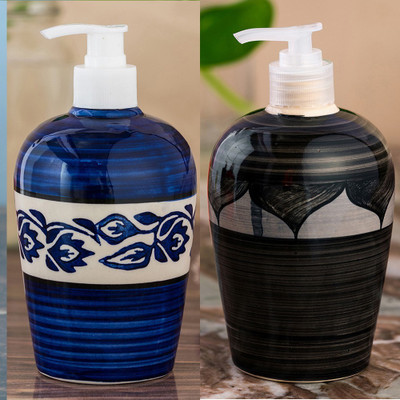 

Sforzi Ceramic soap dispenser combo 450 ml Lotion, Shampoo, Soap Dispenser(Multicolor)