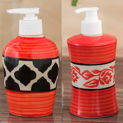 

Sforzi Ceramic soap dispenser combo 250 ml Lotion, Shampoo, Soap Dispenser(Multicolor)