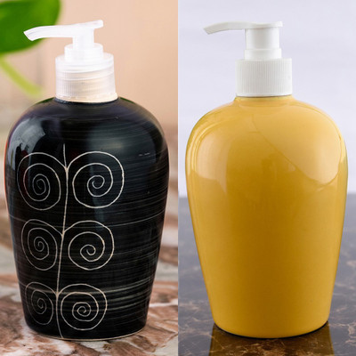 

Sforzi Ceramic soap dispenser combo 450 ml Lotion, Shampoo, Soap Dispenser(Multicolor)
