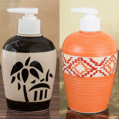 

Sforzi Ceramic soap dispenser combo 700 ml Lotion, Shampoo, Soap Dispenser(Multicolor)