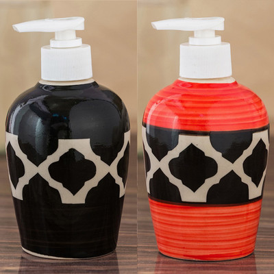 

Sforzi Ceramic soap dispenser combo 250 ml Lotion, Shampoo, Soap Dispenser(Multicolor)