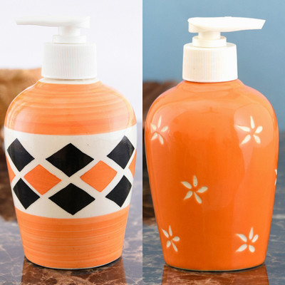 

Sforzi Ceramic soap dispenser combo 250 ml Lotion, Shampoo, Soap Dispenser(Multicolor)