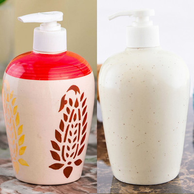 

Sforzi Ceramic soap dispenser combo 450 ml Lotion, Shampoo, Soap Dispenser(Multicolor)