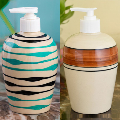 

Sforzi Ceramic soap dispenser combo 450 ml Lotion, Shampoo, Soap Dispenser(Multicolor)