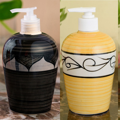 

Sforzi Ceramic soap dispenser combo 450 ml Lotion, Shampoo, Soap Dispenser(Multicolor)