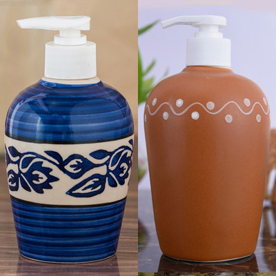 

Sforzi Ceramic soap dispenser combo 700 ml Lotion, Shampoo, Soap Dispenser(Multicolor)