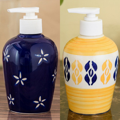 

Sforzi Ceramic soap dispenser combo 250 ml Lotion, Shampoo, Soap Dispenser(Multicolor)