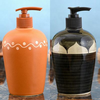

Sforzi Ceramic soap dispenser combo 450 ml Lotion, Shampoo, Soap Dispenser(Multicolor)