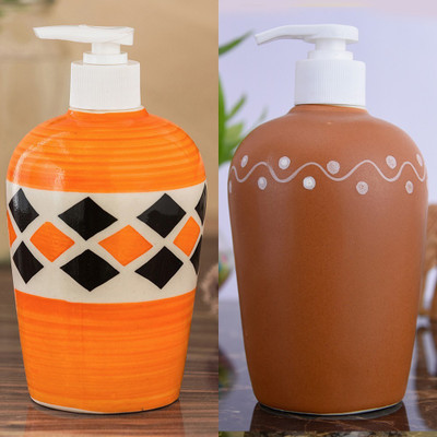 

Sforzi Ceramic soap dispenser combo 450 ml Lotion, Shampoo, Soap Dispenser(Multicolor)