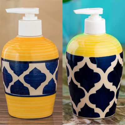 

Sforzi Ceramic soap dispenser combo 700 ml Lotion, Shampoo, Soap Dispenser(Multicolor)