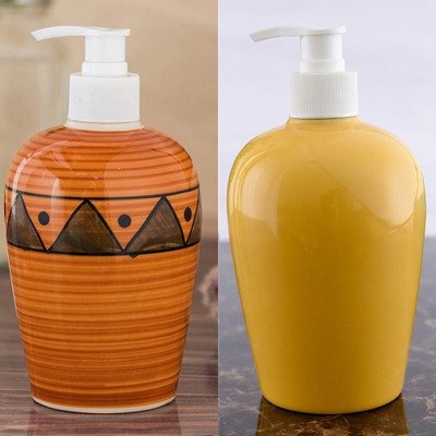 

Sforzi Ceramic soap dispenser combo 450 ml Lotion, Shampoo, Soap Dispenser(Multicolor)