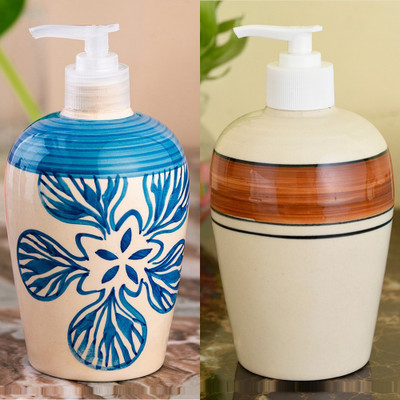 

Sforzi Ceramic soap dispenser combo 450 ml Lotion, Shampoo, Soap Dispenser(Multicolor)