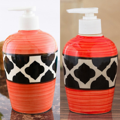 

Sforzi Ceramic soap dispenser combo 700 ml Lotion, Shampoo, Soap Dispenser(Multicolor)
