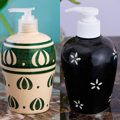 

Sforzi Ceramic soap dispenser combo 700 ml Lotion, Shampoo, Soap Dispenser(Multicolor)