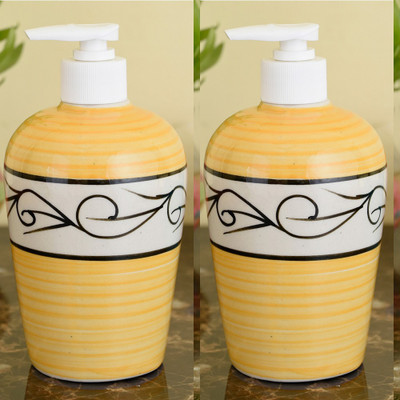

Sforzi Ceramic soap dispenser combo 450 ml Lotion, Shampoo, Soap Dispenser(Multicolor)