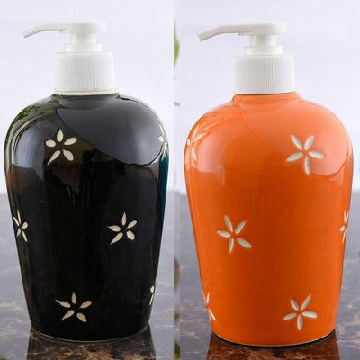 

Sforzi Ceramic soap dispenser combo 450 ml Lotion, Shampoo, Soap Dispenser(Multicolor)