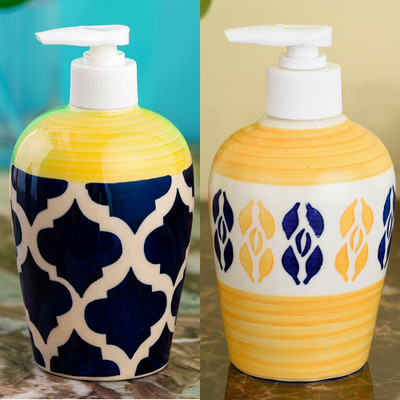 

Sforzi Ceramic soap dispenser combo 700 ml Lotion, Shampoo, Soap Dispenser(Multicolor)