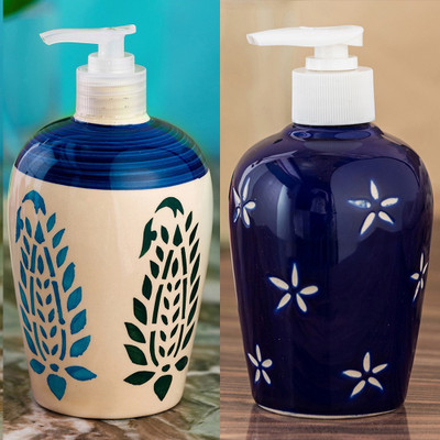 

Sforzi Ceramic soap dispenser combo 700 ml Lotion, Shampoo, Soap Dispenser(Multicolor)