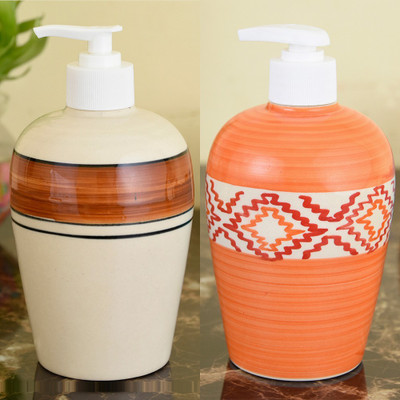 

Sforzi Ceramic soap dispenser combo 450 ml Lotion, Shampoo, Soap Dispenser(Multicolor)