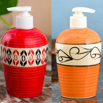 

Sforzi Ceramic soap dispenser combo 450 ml Lotion, Shampoo, Soap Dispenser(Multicolor)