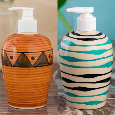 

Sforzi Ceramic soap dispenser combo 450 ml Lotion, Shampoo, Soap Dispenser(Multicolor)